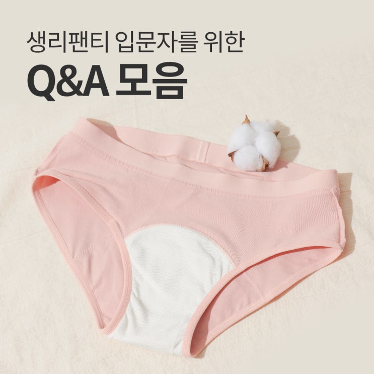  생리팬티 처음 쓰는 분들을 위한 Q&A 모음