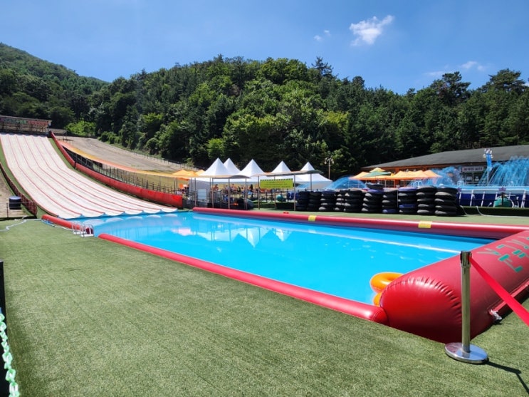  용인청소년수련원 물썰매로 여름나기 대성공