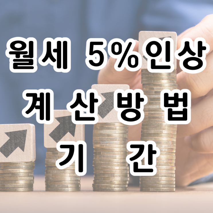  상가 사무실 월세 5% 인상 계산 방법과 기간 알아두기