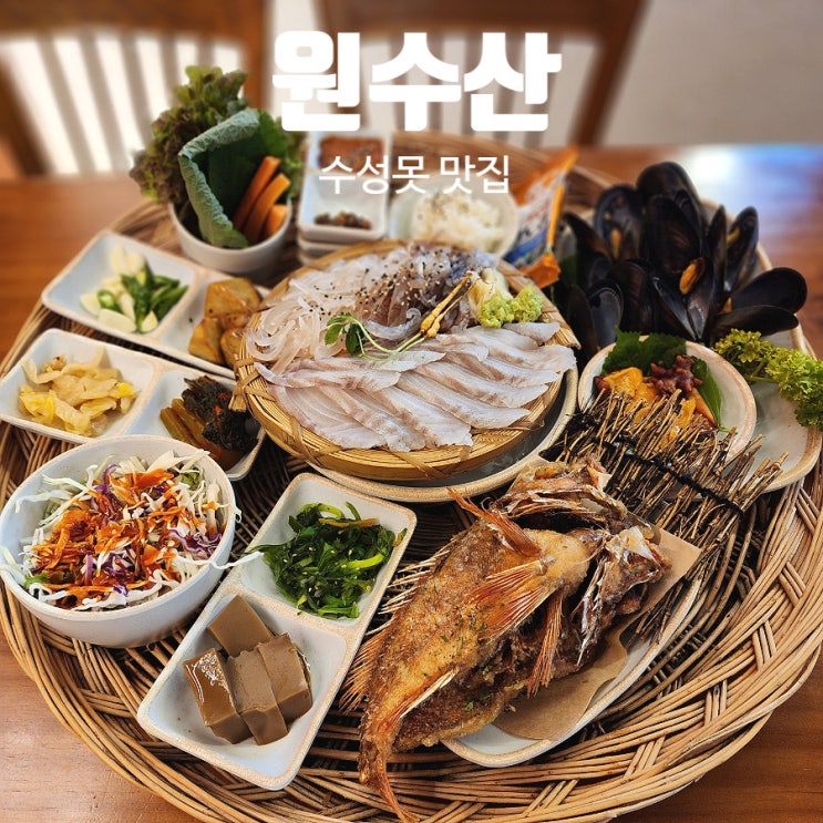  수성못맛집 원수산 싱싱한 제철한상 오징어회가 입안에서 춤춰요