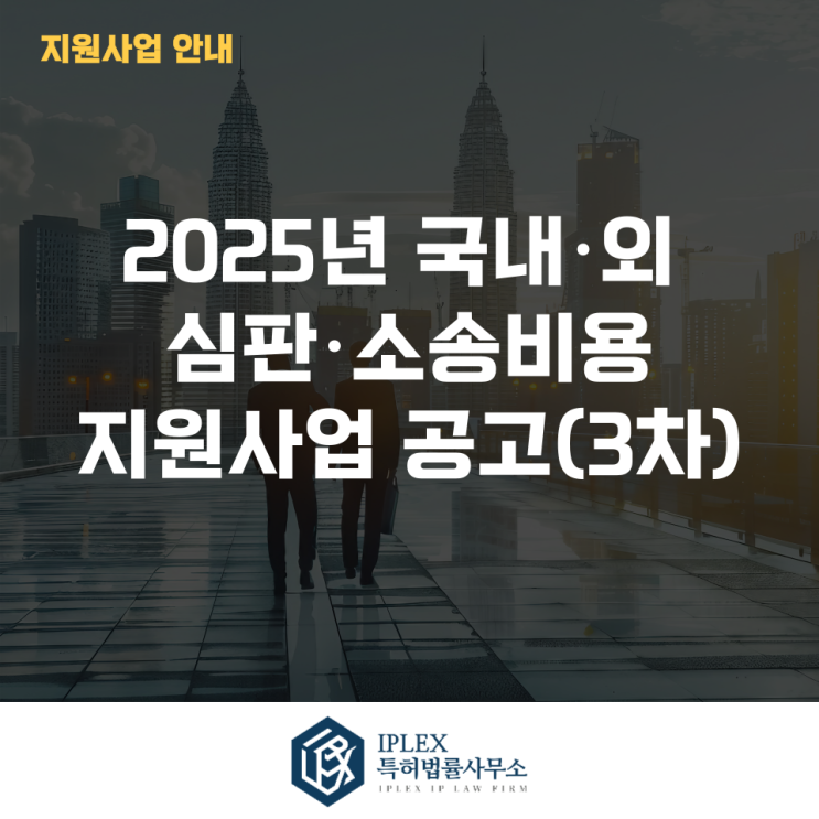  2025년 지식재산 보호강화 사업 - 국내·외 심판·소송비용 지원사업 공고(3차)_경기