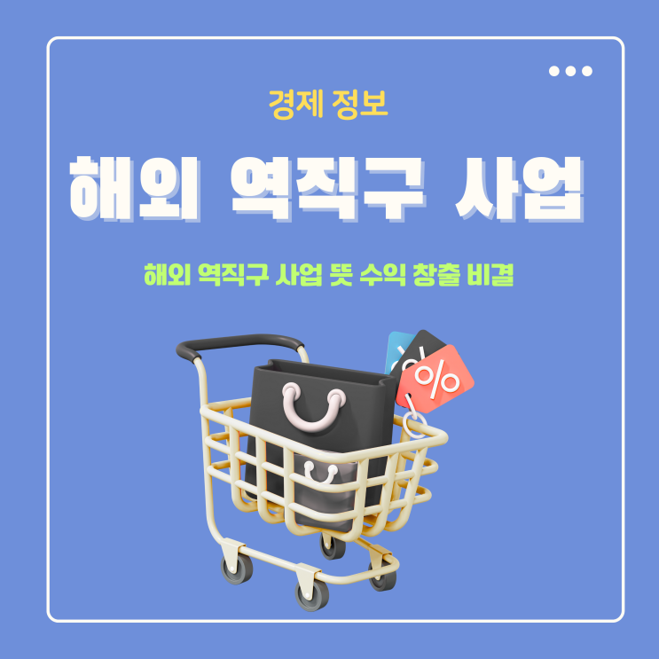  해외 역직구 뜻 사업 수익 장난 아니네