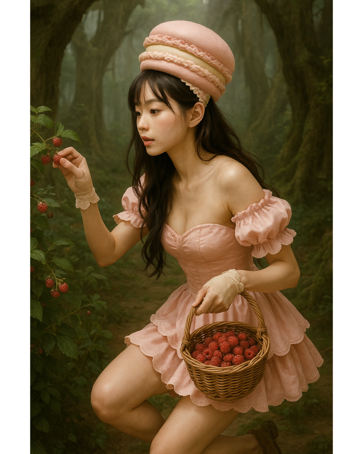  숲속 마카롱 요정 일러스트