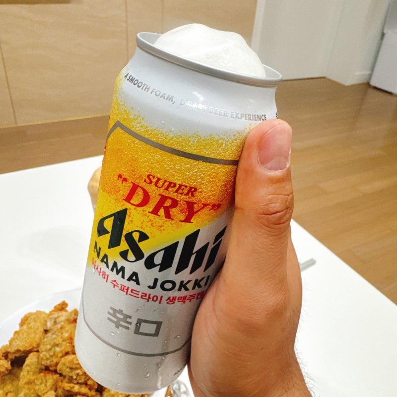 아사히 슈퍼 드라이 생맥주 캔 485ml 가격과 맛, CU 행사 구매 후기