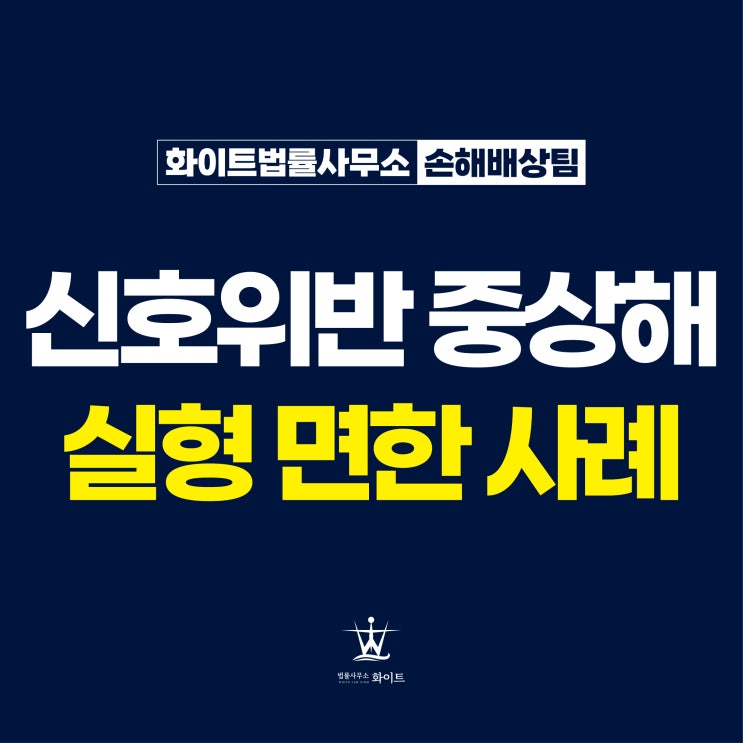  12대중과실 신호위반 운전자보험 활용 실형 면한 사례