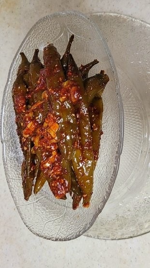 매콤달콤 아삭한 청양고추무침 맛있게 만들기, 청양고추장아찌 무침, 소금에 삭힌 청양고추 ....