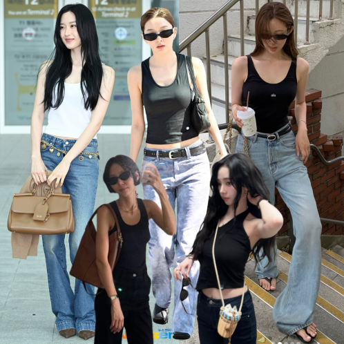  고씨룩(goseelook) 힙한 슬리브리스 여름 코디! | 문가영, 카리나, 김나영, 슬기, 차정원
