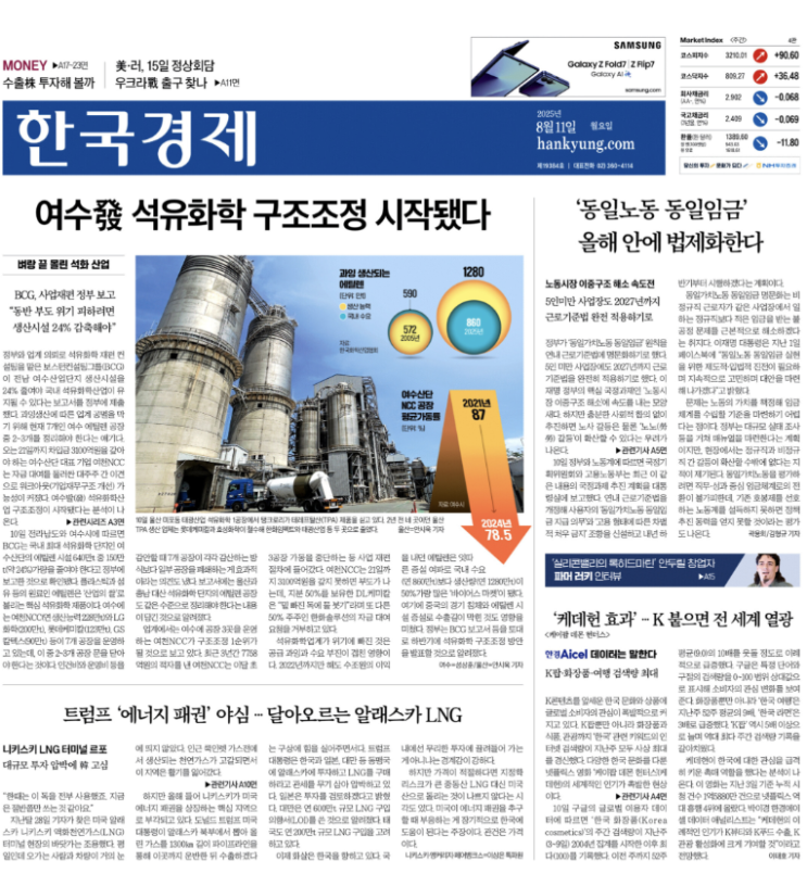  경제신문 - 2025년 08월 11일 (월) 한국경제신문 스크랩