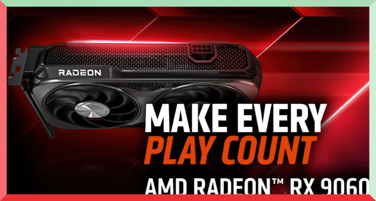 AMD 라데온 RX 9060 8GB GPU  성능 테스트