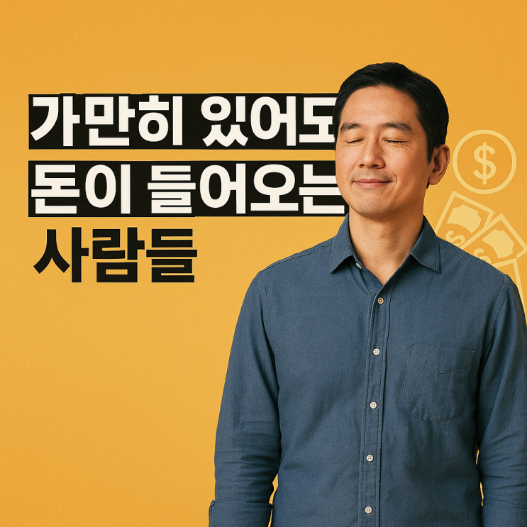 가만히 있어도 돈이 들어오는 사람들의 4가지 특징