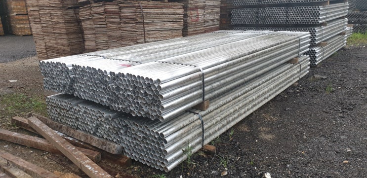  48.6mm 단관파이프 2.3t 가격 | 비계용 아시바 강관 중고·신재 판매 (Scaffolding Pipe)