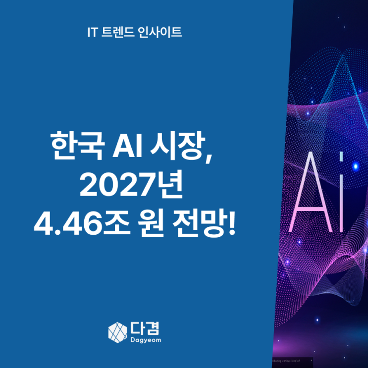  한국 AI 시장, 2027년 4.46조 원 돌파 전망…매년 두 자릿수 성장세