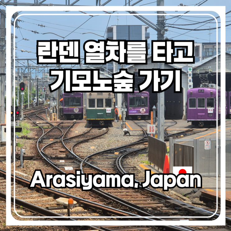  교토 가와라마치에서 보라색 란덴 열차를 타고 아라시야마 기모노숲을 가는 방법