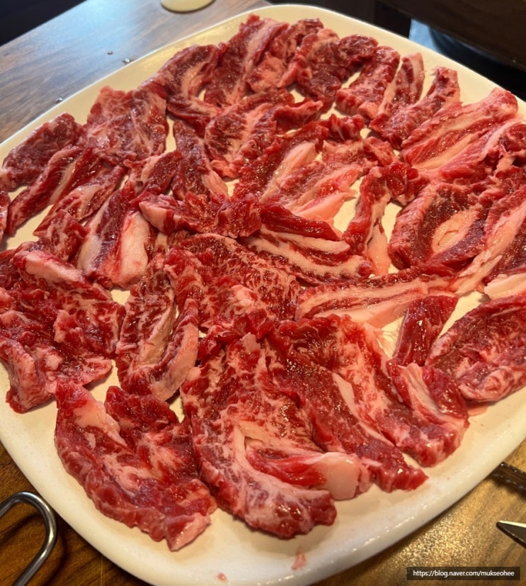  마포역맛집 마포목장 소고기 갈비살 한우육회 소주 한잔