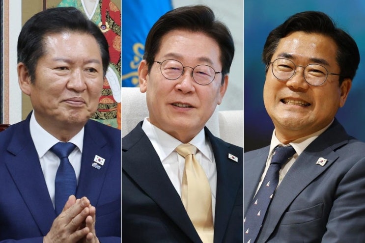 이재명 <b>대통령</b>, <b>정청래</b> 대표와 박찬대 의원과 저녁식사…당 청... 