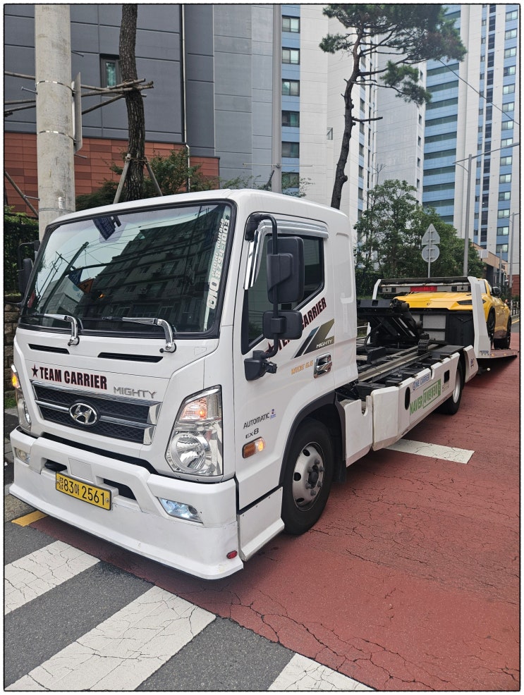   람보르기니 우루스 S 슈퍼카 캐리어탁송! 부산 동래구 → 경기도 광명｜카캐리어 · 어부바 · 수입차 · 셀프카 · 장거리 프리미엄 운송 서비스 