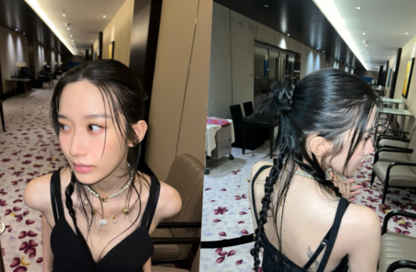  문가영, 파격 블랙 드레스+타투 포착…색다른 매력 발산