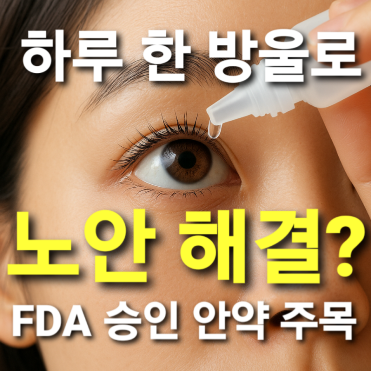  하루 한 방울로 노안 해결? FDA 승인 안약 주목