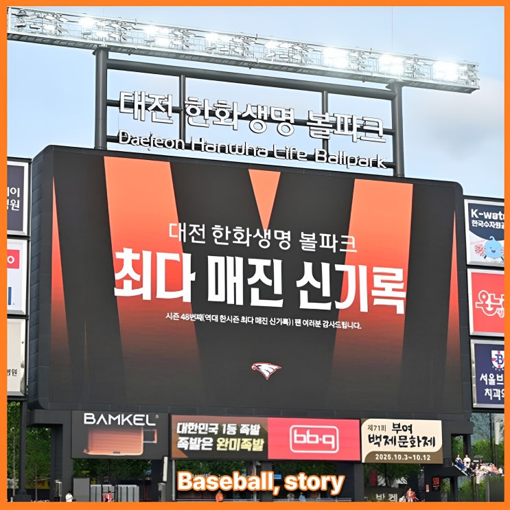 <b>한화</b> 이글스, KBO 한 시즌 최다 매진 신기록