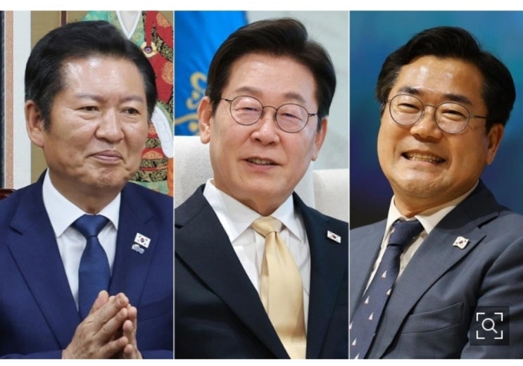 이재명 <b>대통령</b>, <b>정청래</b>·박찬대와 관저 <b>만찬</b>…“우리는 언제나... 