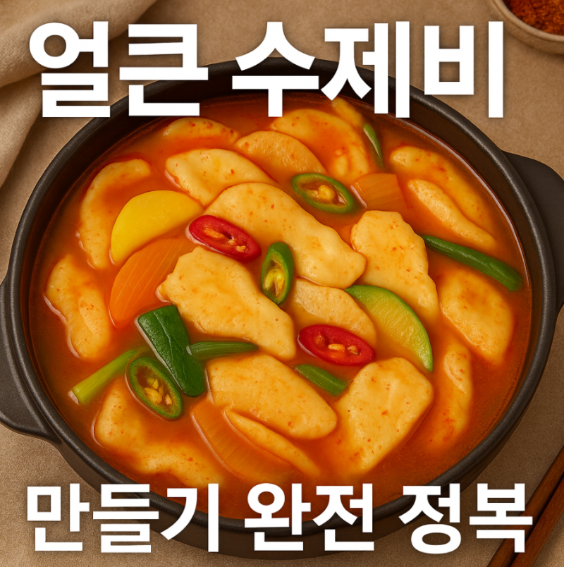 칼칼한 국물과 쫄깃한 반죽, 얼큰 수제비 만들기 완전 정복