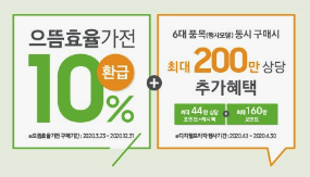   [정부] ‘으뜸효율 가전제품 환급사업’ 신청 시작…최대 30만 원 환급