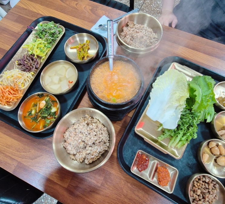  가성비 좋은 서산 팔봉산 맛집 부뚜막 청국장-배터지는 보리밥에 나물밥 찐한 청국장 솔직후기