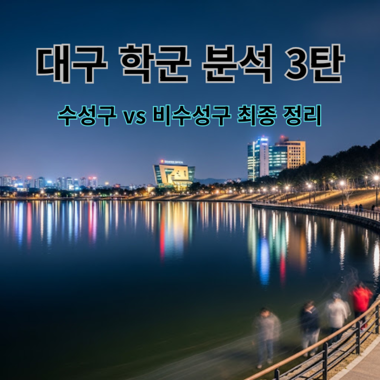  대구 학군 분석 3탄: '그래서, 우리 아이는 어디로 가야 합니까?' (수성구 vs 비수성구 최종 정리)