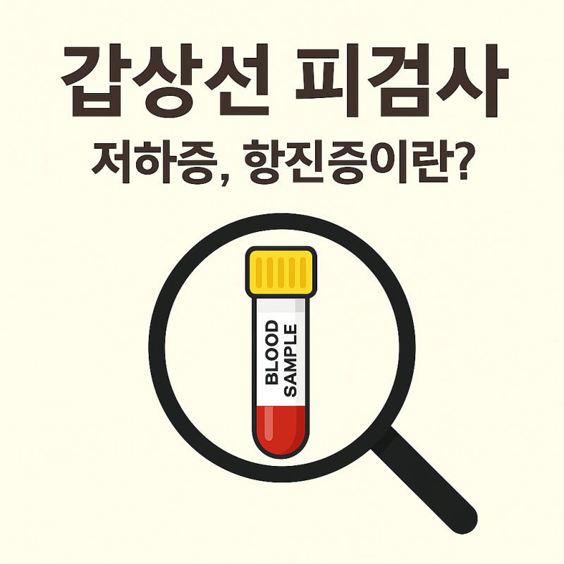 갑상선 피검사, 저하증 항진증이란? 갑상선 암검사는?