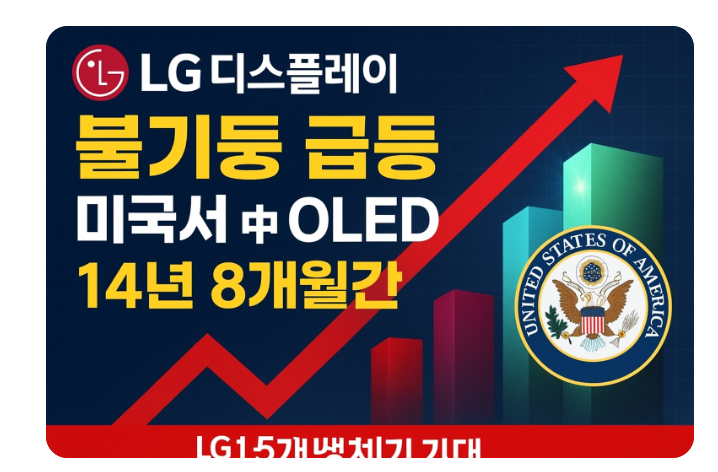  LG디스플레이株 불기둥 급등 미국서 中 OLED 퇴출(14년8개월간) 기대감 향후 전망