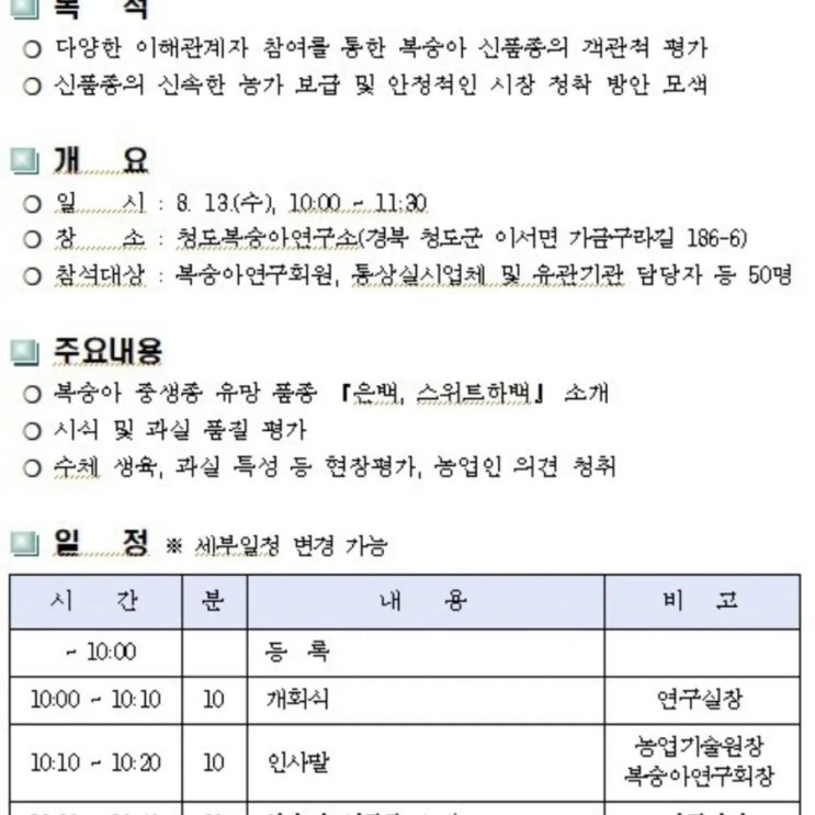  경북 청도 복숭아 신품종 평가 현장 후기: '은백'과 '스위트하백'의 탄생! 안녕하세요, 이웃 여러분! 오늘은 특별한 소식을 들고 왔습니다.