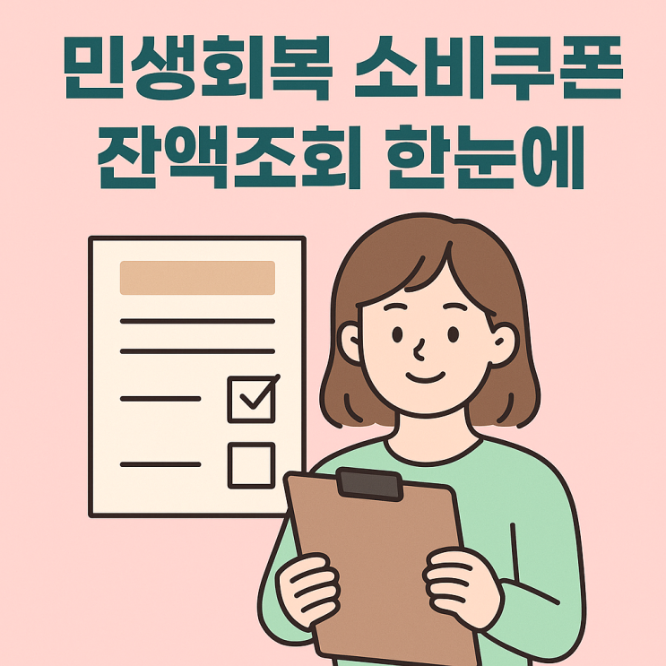  민생회복 소비쿠폰 잔액 조회, 가맹점·기한·이의신청까지 한 번에