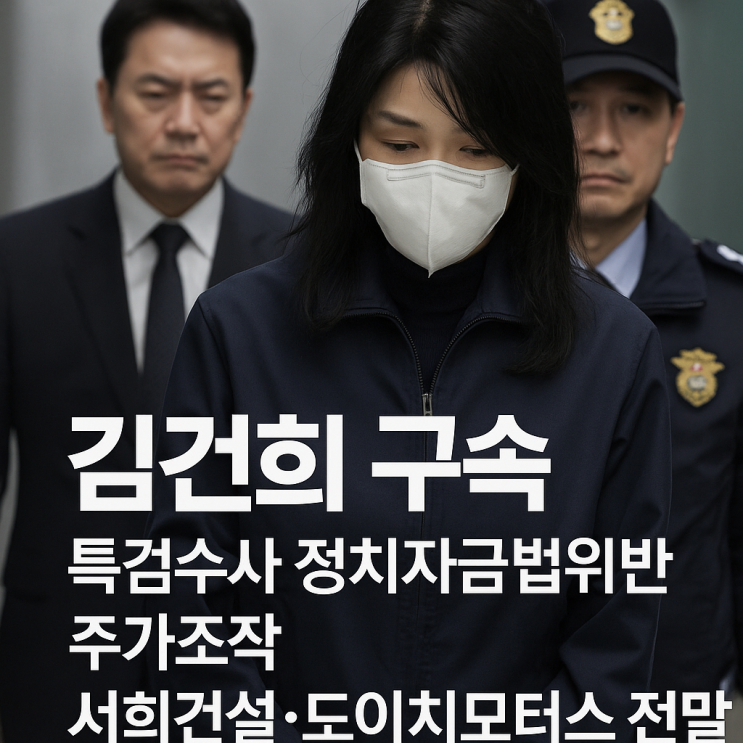 <b>김건희구속 특검</b>수사 정치자금법위반 주가조작 서희건설... 