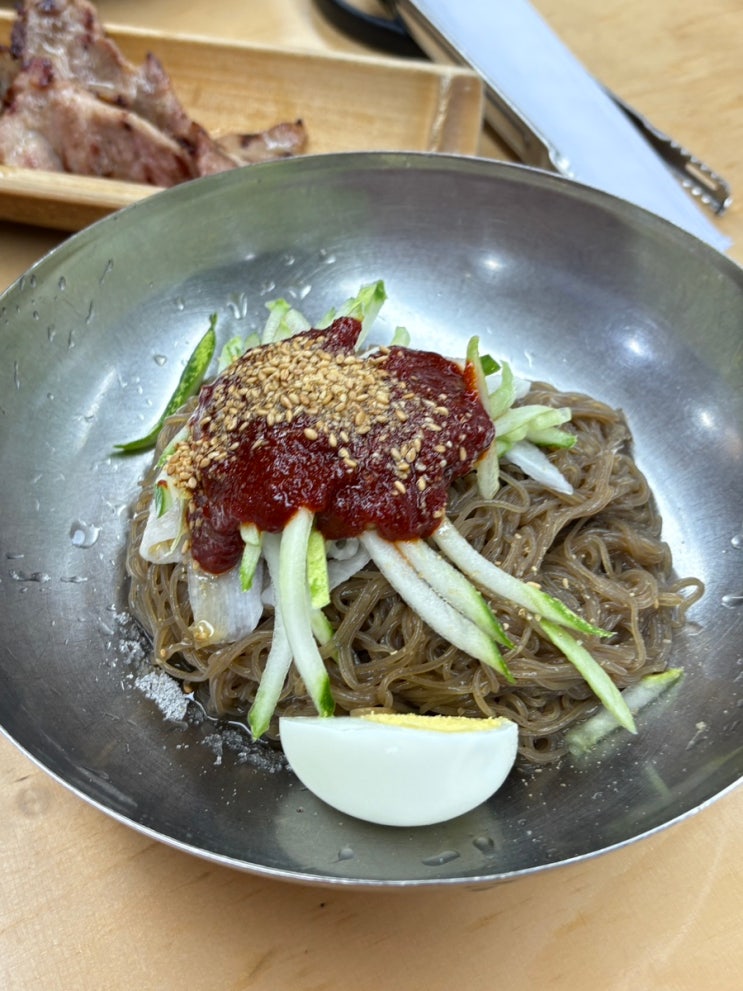  [김포/사우] 숯불고기에 싸먹는 물냉면 매콤한 비빔냉면 솔직후기_함초령팔당냉면