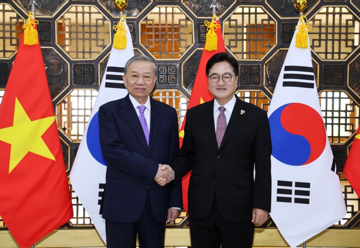 <b>우원식 국회의장</b>, 또 럼 베트남 당서기장과 회담…“2030년... 