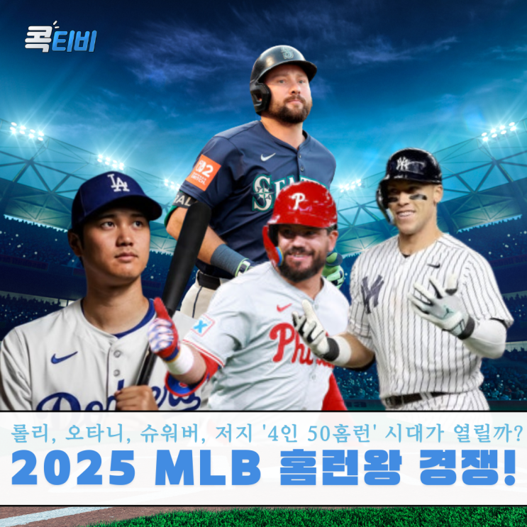 <b>롤리</b>, 오타니, 슈워버, 저지 '4인 <b>50홈런</b>' 시대가 열릴까?