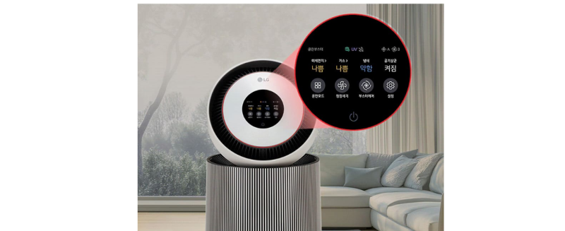 LG 퓨리케어 공기청정기 오브제AI+ AS355NGNA, 프리미엄 인테리어와 청정 성능의 조화