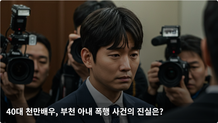  40대 천만배우, 부천 아내 폭행 사건의 진실은?