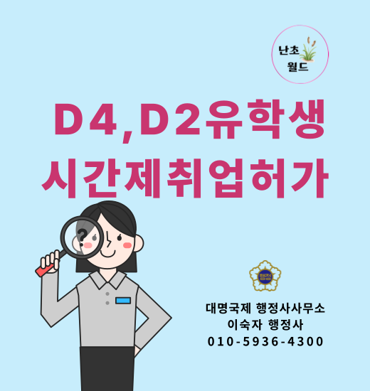  외국인유학생 시간제취업허가 서류 및 절차