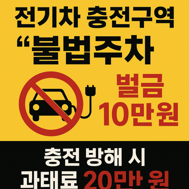  전기차 충전구역 주차하면 과태료? 알고 계셨나요?