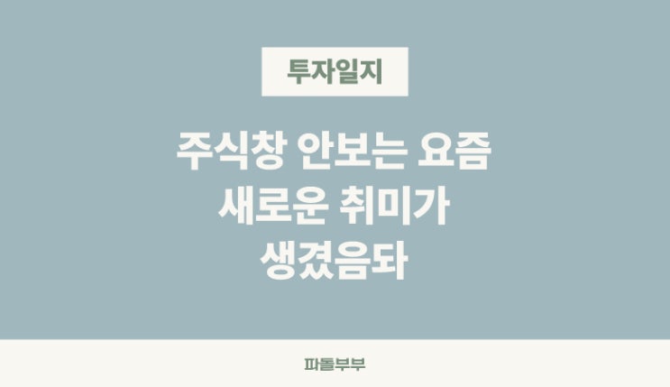  요즘 장이 재미가 없네요