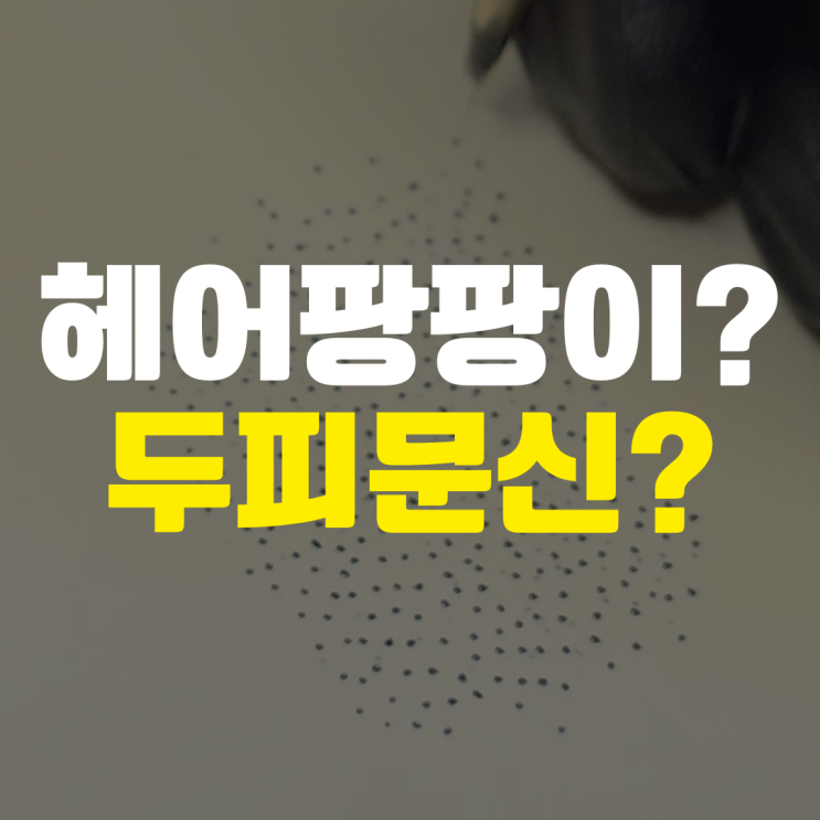  흑채,헤어팡팡이와 부산두피문신, 무엇이 현명한 선택일까요?
