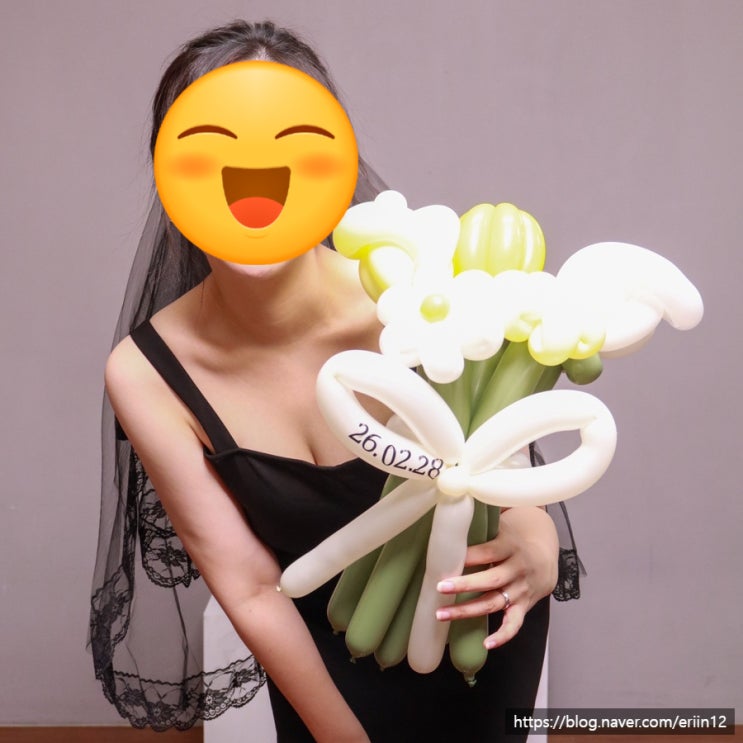  웨딩스냅 촬영소품 추천 주북리 작업소 꽃다발풍선
