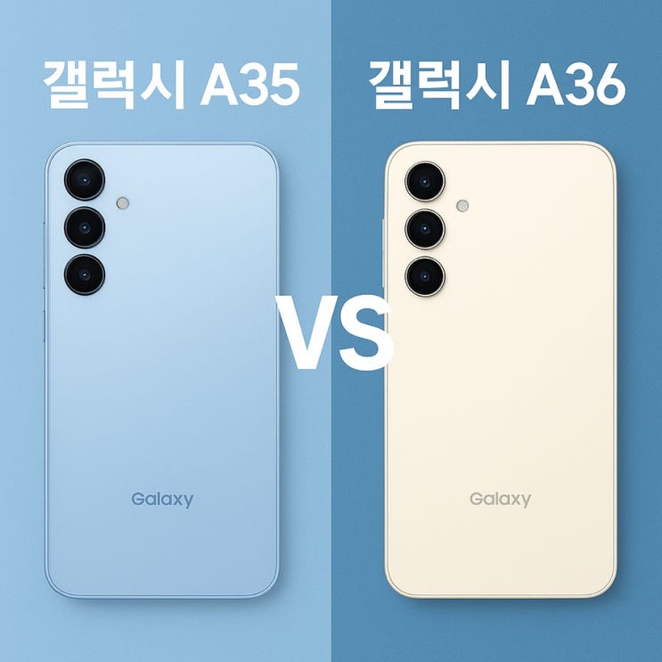  갤럭시 A35 vs A36 비교: 최신 중저가 스마트폰 선택 가이드
