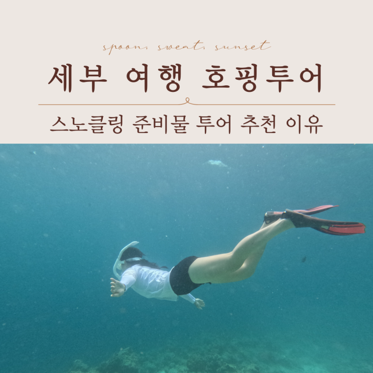 세부 여행 스노클링 준비물 호핑투어 추천