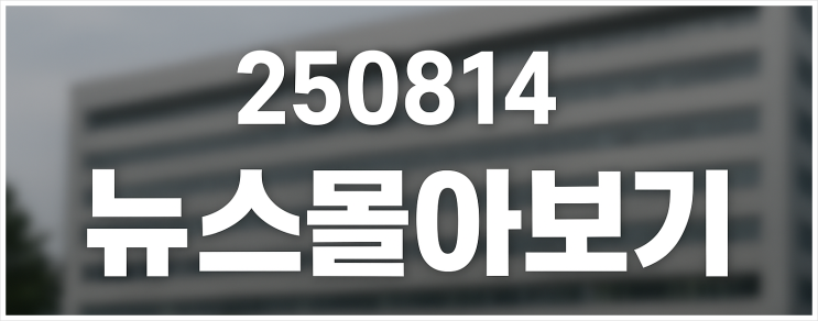 250814 뉴스몰아보기