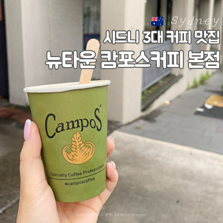  호주 시드니 3대 커피 커알못도 반한 아포카토 맛집 뉴타운 캄포스커피 본점