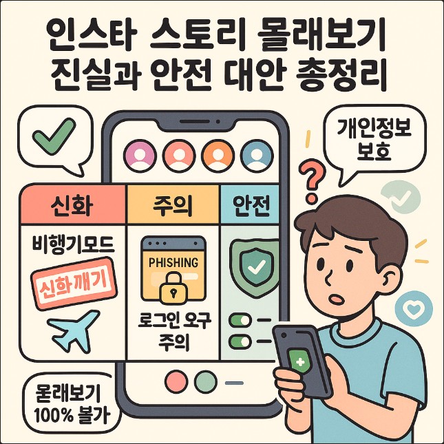  인스타 스토리 몰래보기 진실과 안전 대안 총정리