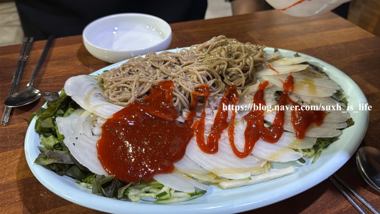  부산 또간집 1등 남포동 맛집 내돈내산 세정 한치모밀쟁반 평일 오픈런 웨이팅