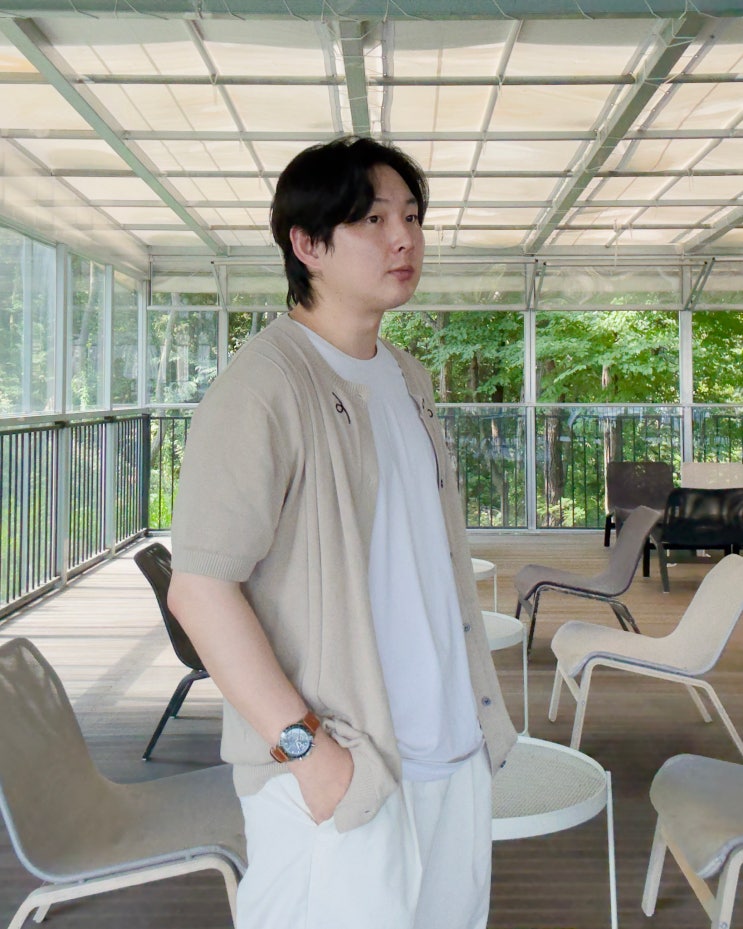  가볍고 세련된 코디, 남자 여름 니트 가디건 추천